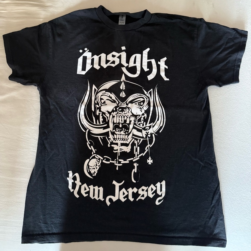Onsight New Jersey Hardcore Motorhead Logo Black T-shirt Size Medium